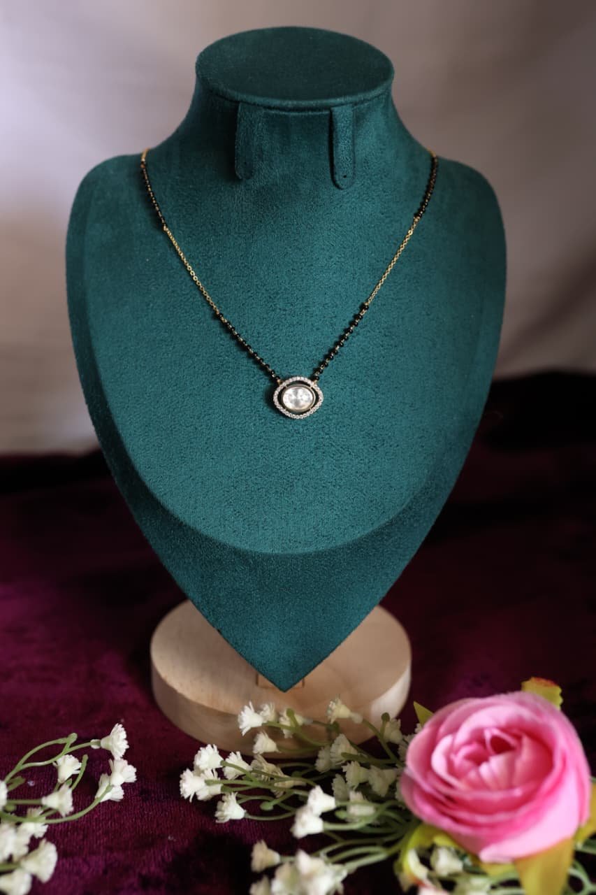 minimal ad diamond mangalsutra with circular pendant minimal ad diamond mangalsutra with circular pendant