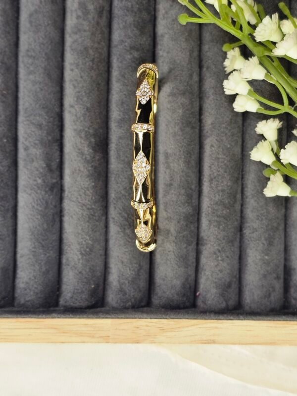 golden rhombus crystal encrusted bracelet
