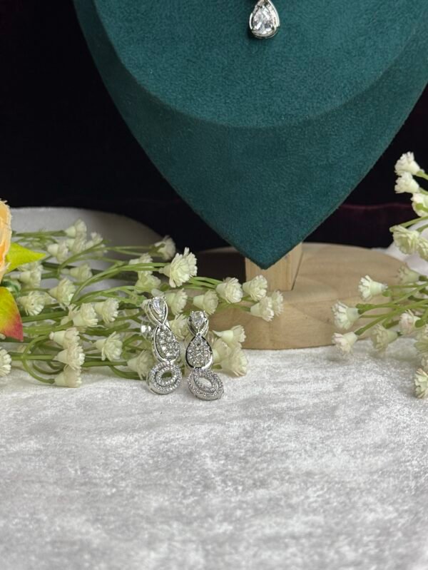 ethereal tear drop diamond necklace & earring set