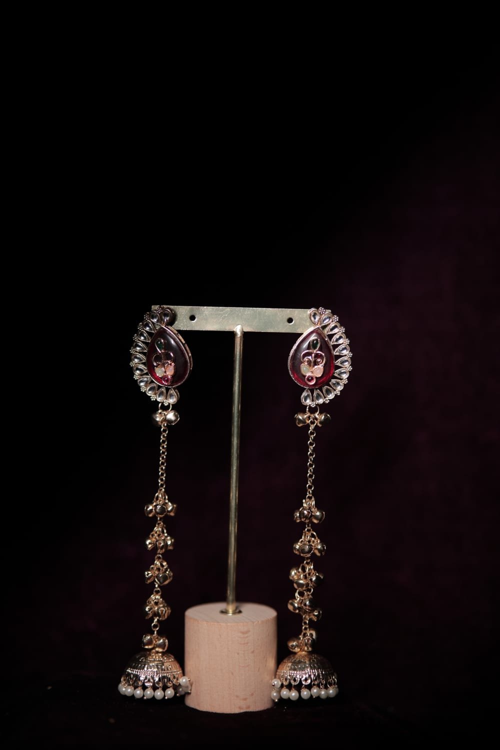 crimson heritage jhumka drops crimson heritage jhumka drops
